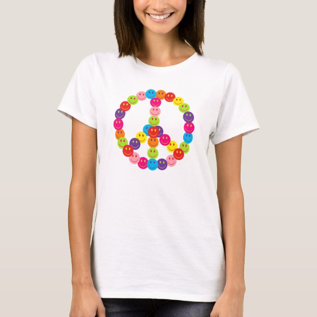 Camiseta Paz de rostro feliz (Anverso)