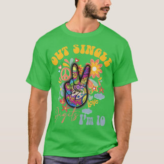 Camiseta Paz De Salida Dígitos Únicos Im 10 Girasol Retro (