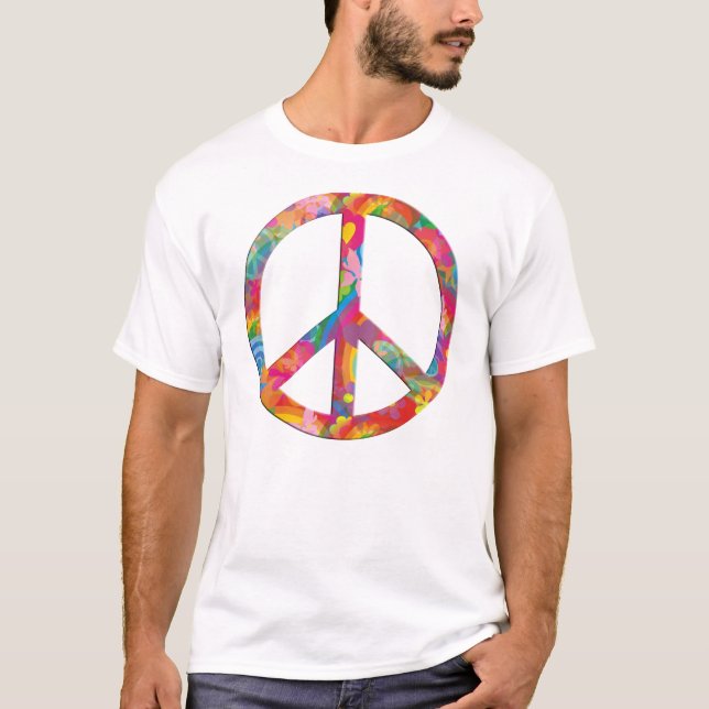 Camiseta Paz del poder de las flores (Anverso)
