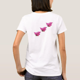 Camiseta Paz dulce del regalo del ángel, blanca y rosada