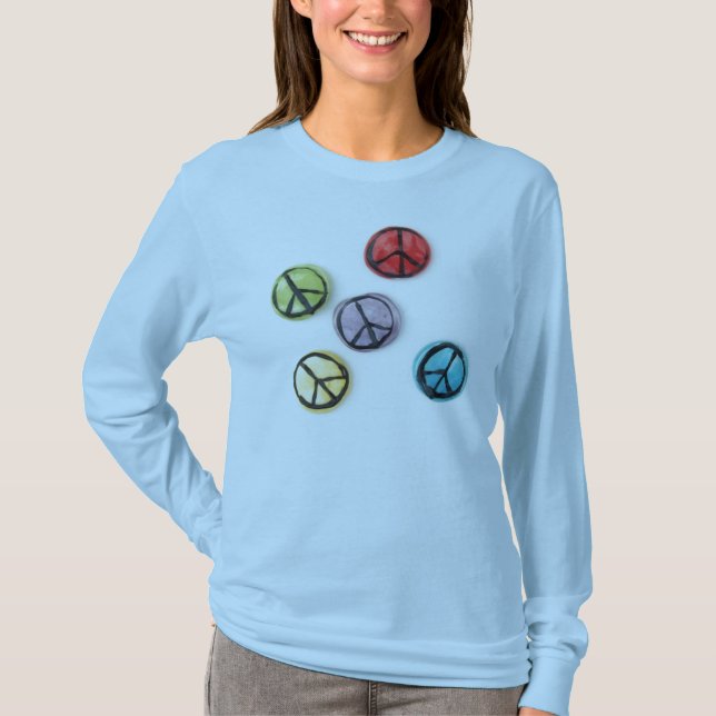 Camiseta Paz en azul (Anverso)