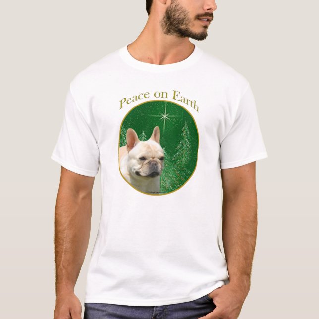 Camiseta Paz en Bulldog francés (Anverso)