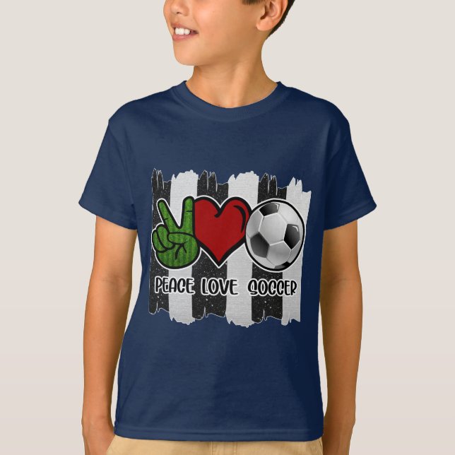 Camiseta Paz en el fútbol y amor (Anverso)