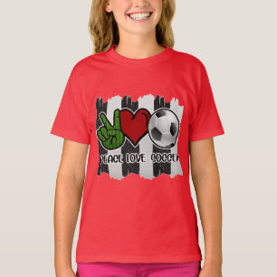 Camiseta Paz en el fútbol y amor