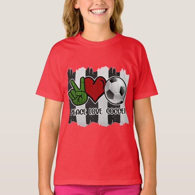 Camiseta Paz en el fútbol y amor (Anverso)