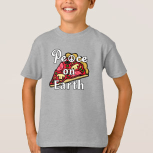 Camiseta Paz en la Tierra, comida basura Pepperoni Pizza