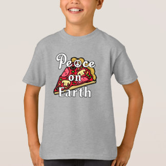 Camiseta Paz en la Tierra, comida basura Pepperoni Pizza