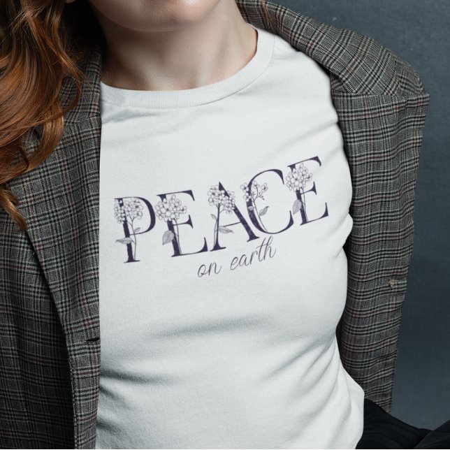 Camiseta Paz en la Tierra Hidrangea Botánica (Subido por el creador)