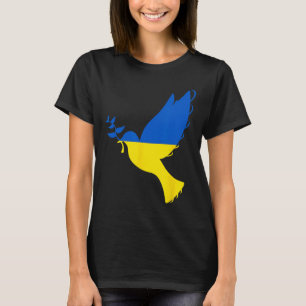 Camiseta Paz En Ucrania Paloma. Apoya a Ucrania. Apoyo