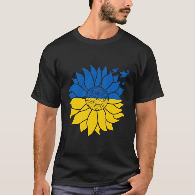 Camiseta Paz En Ucrania Por Bandera Ucraniana (Anverso)