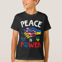Paz Es Poder Apretón De Manos Usa Ucrania Unidad J