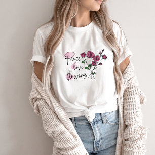 Camiseta Paz Flores de amor