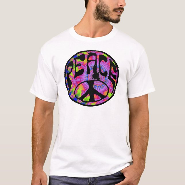 Camiseta Paz - fondo teñido lazo (Anverso)