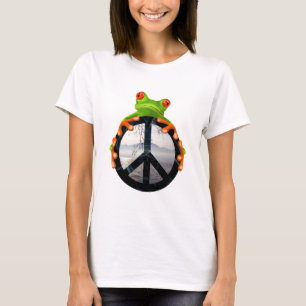 Camiseta paz frog1