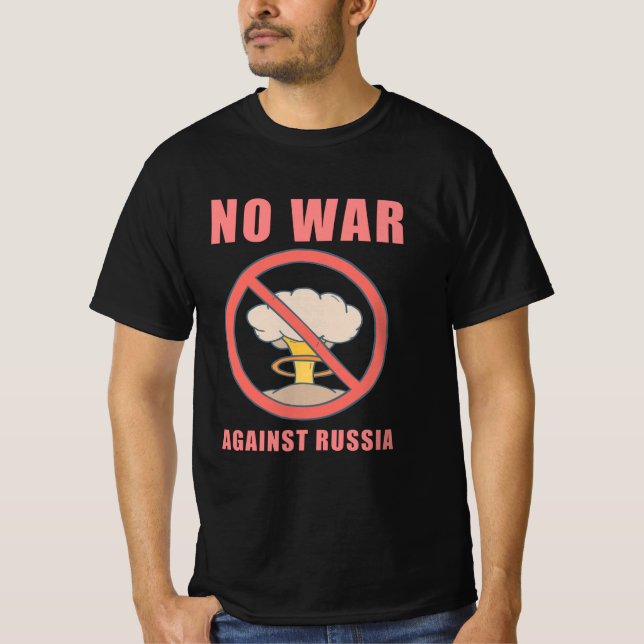 Camiseta Paz, guerra, Rusia (Anverso)