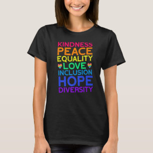 Camiseta Paz Igualdad Amor Gay Orgullo LGBT Mes Pri