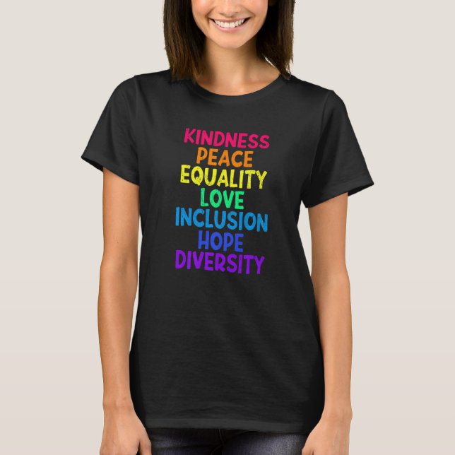 Camiseta Paz Igualdad Amor Gay Orgullo LGBT Mes Pri (Anverso)