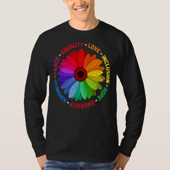 Camiseta Paz Igualdad Amor Inclusión Esperanza Diversidad (Anverso)