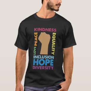 Camiseta Paz, inclusión, igualdad, diversidad