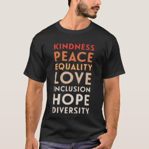 Camiseta Paz, inclusión, igualdad, diversidad