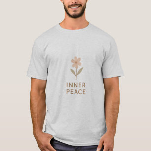 Camiseta Paz Interior   Diseño de Flor Motivacional Minimal