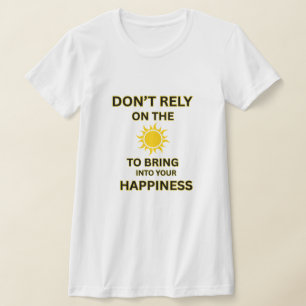 CAMISETA PAZ INTERIOR, MUJERES BLANCO AMARILLO SOL MOTIVACI