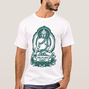 CAMISETA PAZ MEDITATING DE BUDA QUE SE SIENTA