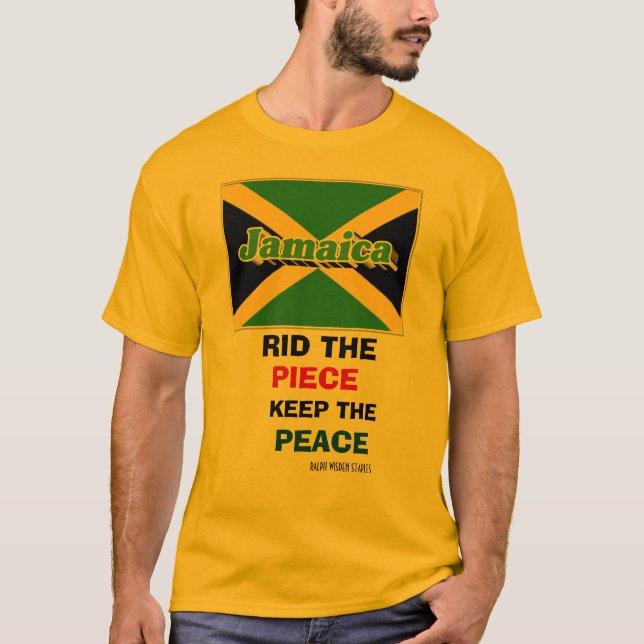 Camiseta PAZ MOTIVATIVA DE Jamaica (Anverso)