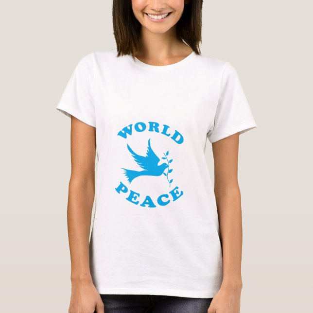 Camiseta Paz mundial con paloma (Anverso)