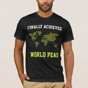Camiseta Paz mundial en la Tierra Libertad Alcanzar los obj