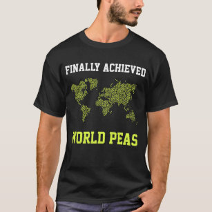 Camiseta Paz mundial en la Tierra Libertad Alcanzar los obj