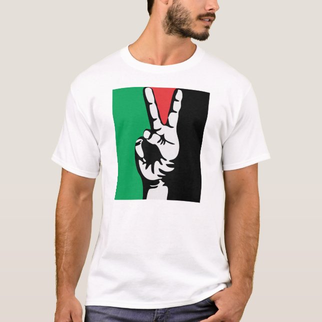 Camiseta paz para la bandera de Palestina (Anverso)