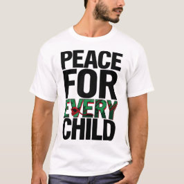 Camiseta Paz para todos los niños - Audaz diseño de concien