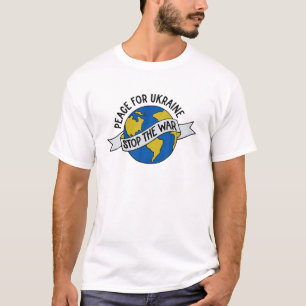 Camiseta Paz Para Ucrania Detener La Guerra Mundial Paz Ucr