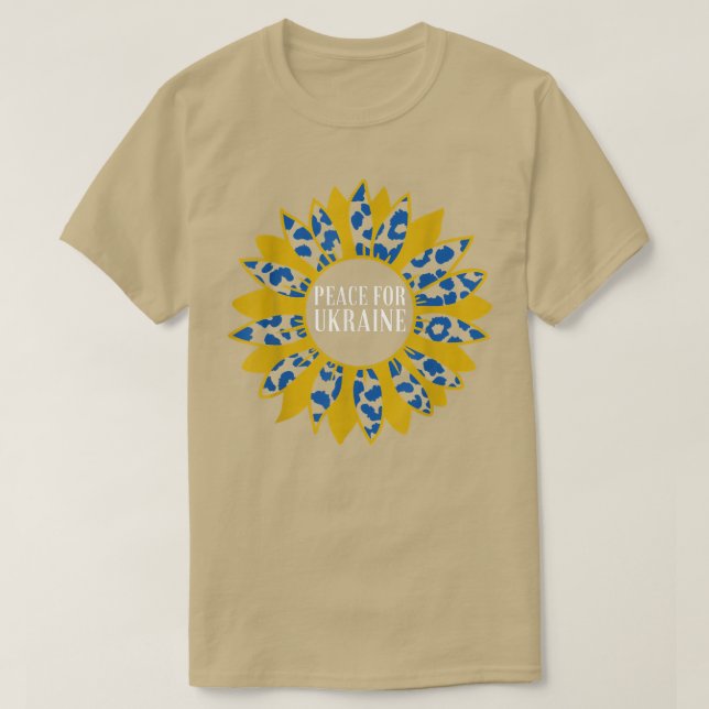 Camiseta Paz Para Ucrania El Girasol Estoy Con Ucrania U (Diseño del anverso)