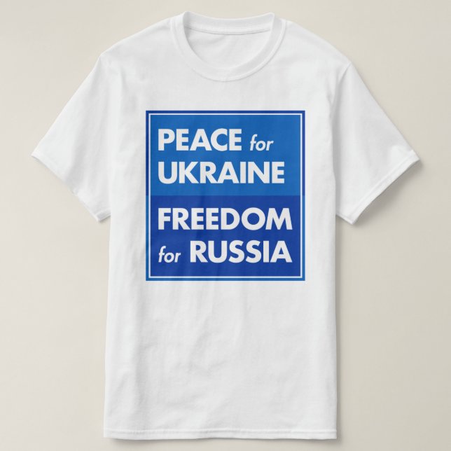 Camiseta Paz para Ucrania Libertad para Rusia (Diseño del anverso)