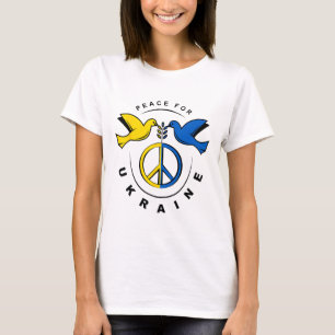 Camiseta Paz para Ucrania Paloma Bandera de Ucrania Me apoy