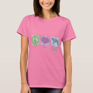 Camiseta Paz Pastel, amor y Bulldoges ingleses