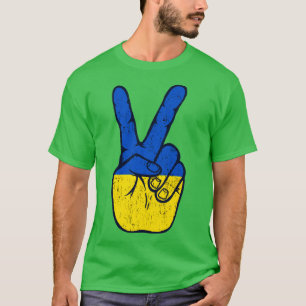 CAMISETA PAZ POR EL RÓTULO DE MANO DE UCRANIA