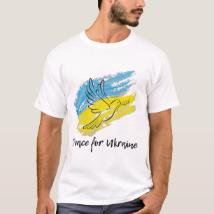 Camiseta Paz por Ucrania Solidaridad Paz Corazón Ucraniano