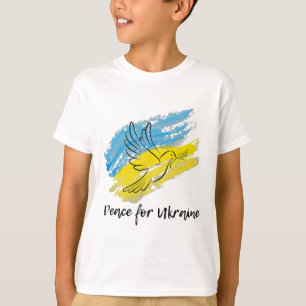 Camiseta Paz por Ucrania Solidaridad Paz Corazón Ucraniano