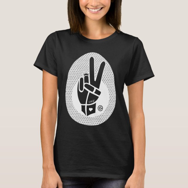 Camiseta Paz Primero Mano de Paz Rótulo Blanco (Anverso)