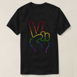 Camiseta Paz Purpurina al orgullo gay LGBT