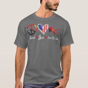 Camiseta Paz retro amor Papúa Nueva Guinea Bandera estadoun