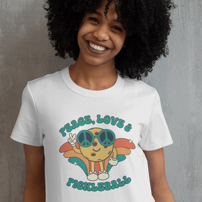 Camiseta Paz retro, amor y pelota de futbol (Subido por el creador)