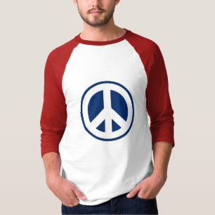 Camiseta Paz roja, blanca y azul