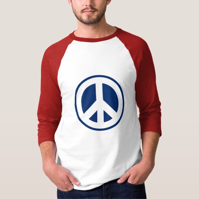 Camiseta Paz roja, blanca y azul (Anverso)