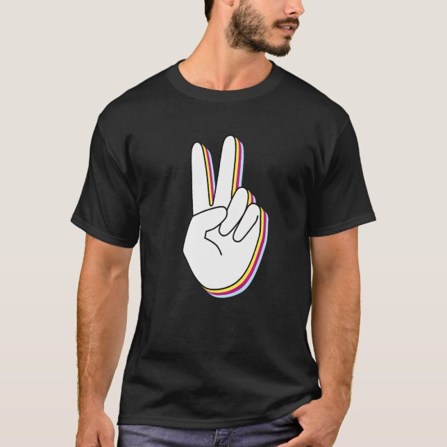 Camiseta Paz Rótulo De Mano De Paz Para Hombres Y Mujeres (Anverso)