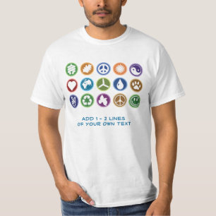 Camiseta Paz/símbolos de Eco
