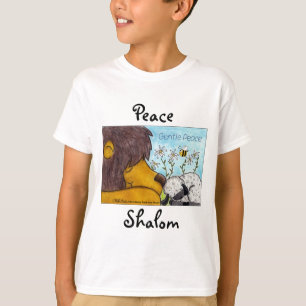 Camiseta Paz suave de leones y corderos
